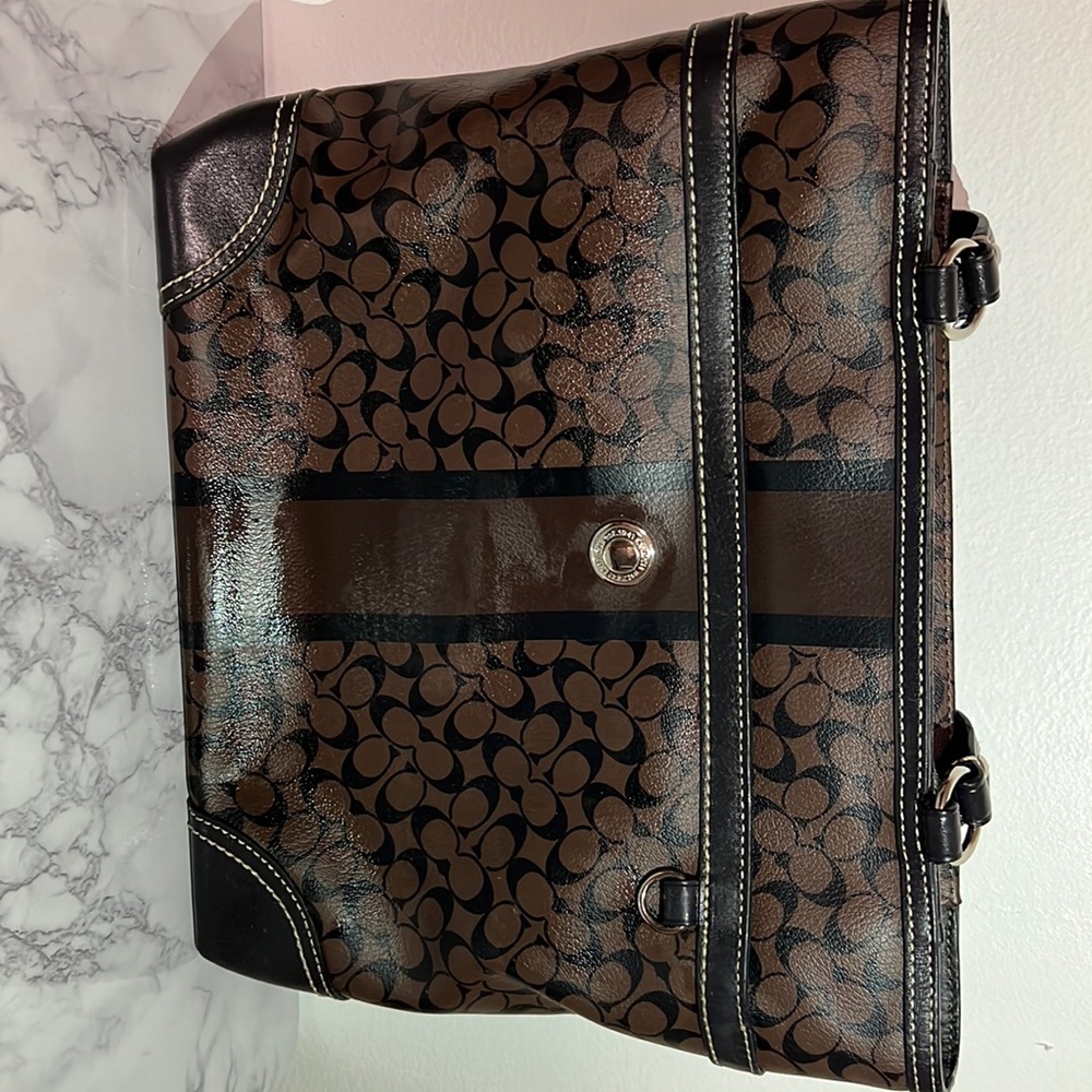 Authentic Brown and Black Coach Bag
